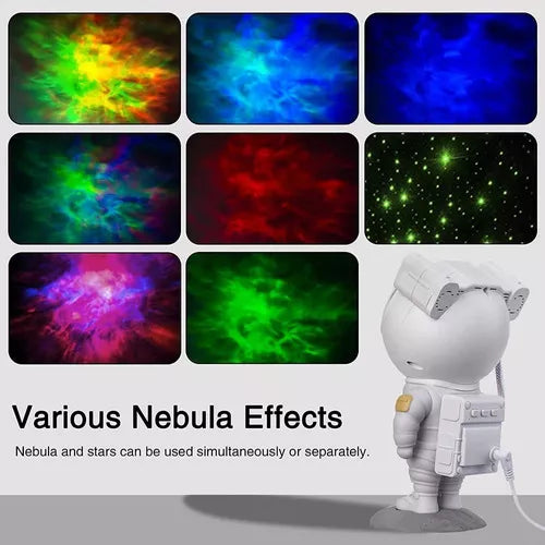 Projetor Astronauta Luz LED Galáxia Estrelas Nebulosa YHY-24